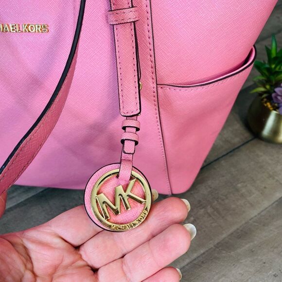Michael Kors Charlotte Large Top Zip Tote Tea Rose - Picture 4 of 13